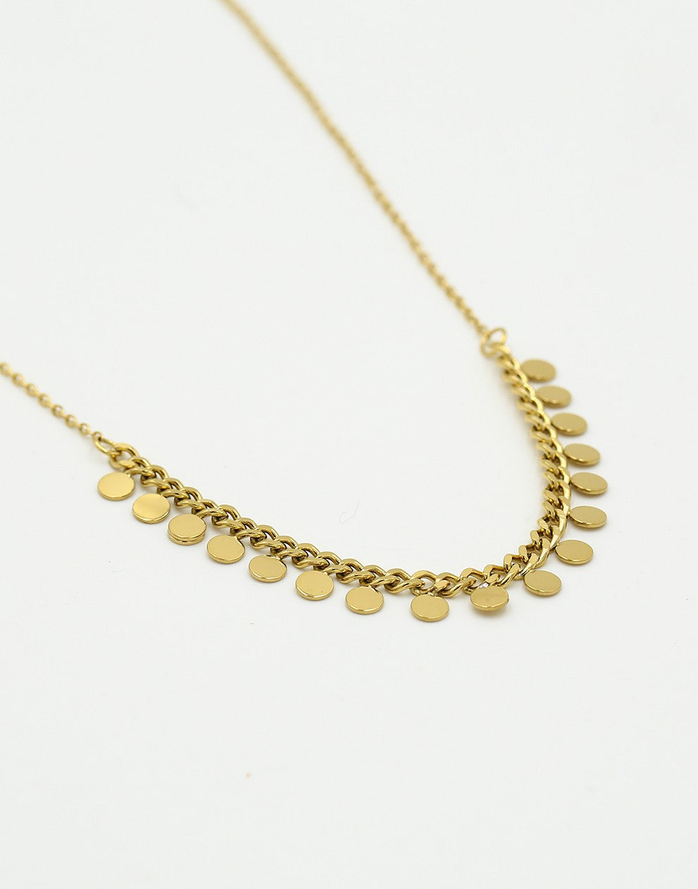 Ketting met muntjes goudkleurig