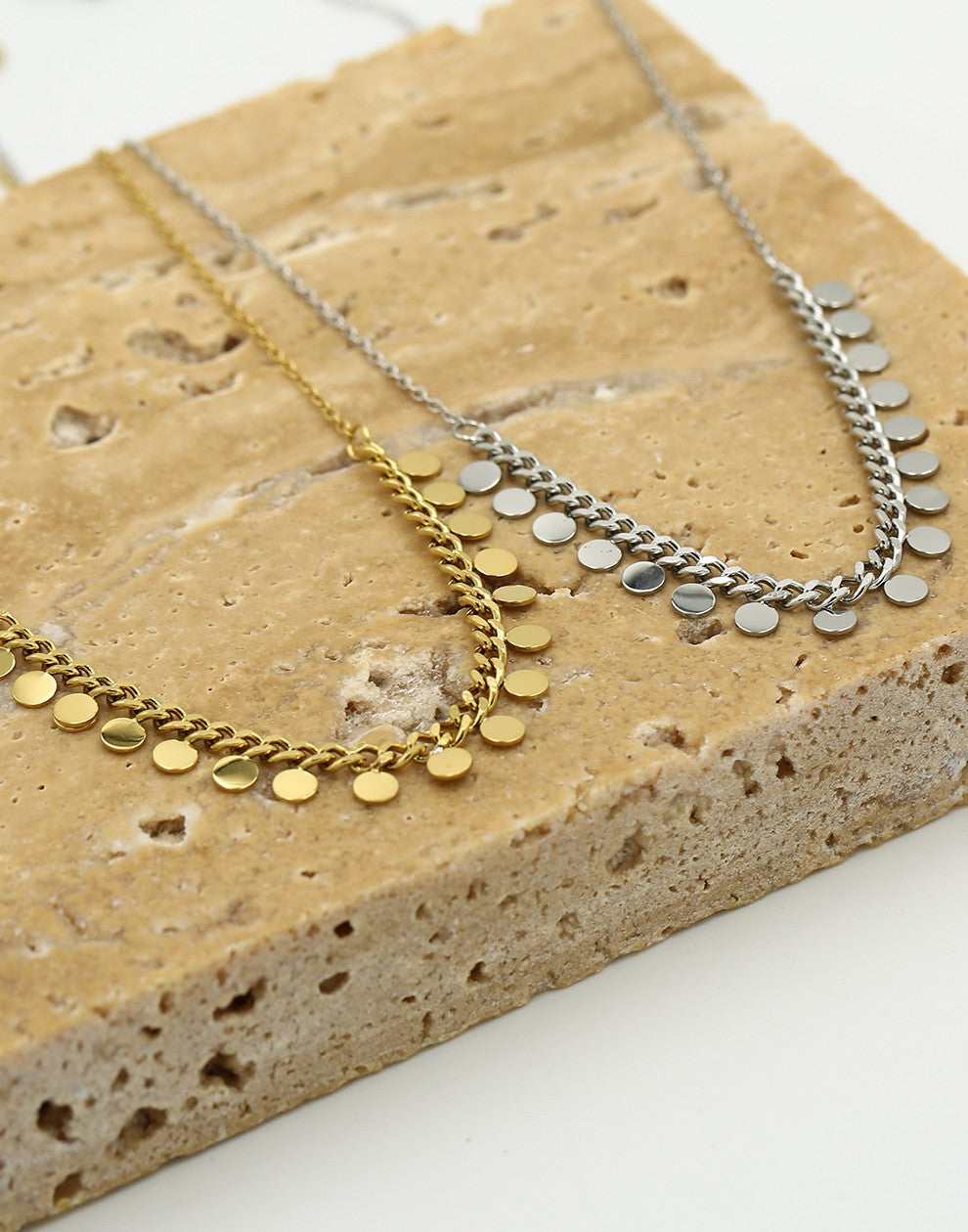 Ketting met muntjes goudkleurig