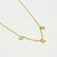 Ketting drie kruisjes goudkleurig