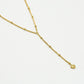 Ketting Y-vorm met hartje goudkleurig