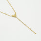 Ketting Y-vorm V hanger goudkleurig