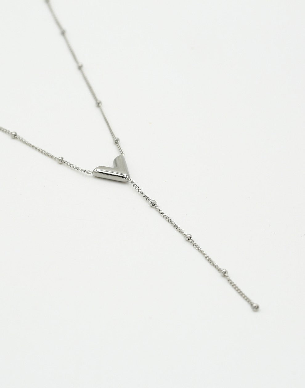 Ketting Y-vorm V hanger zilverkleurig