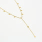 Ketting Y-vorm muntjes goudkleurig