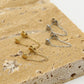 oorsteker hartje chain goudkleurig