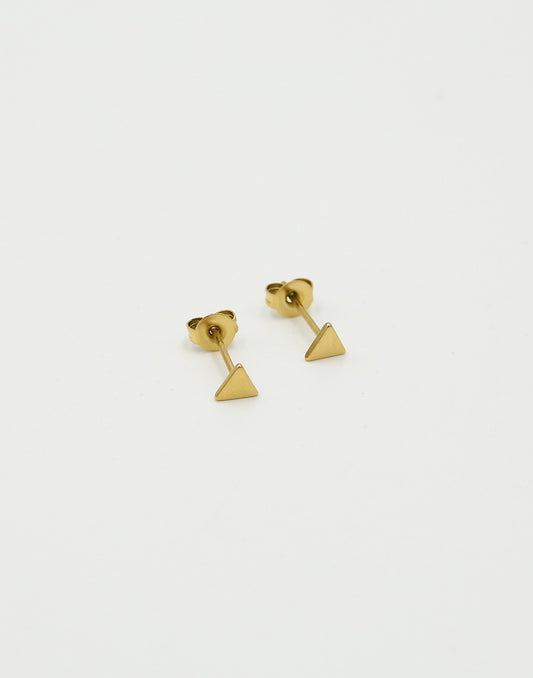 Studs driehoek goudkleurig