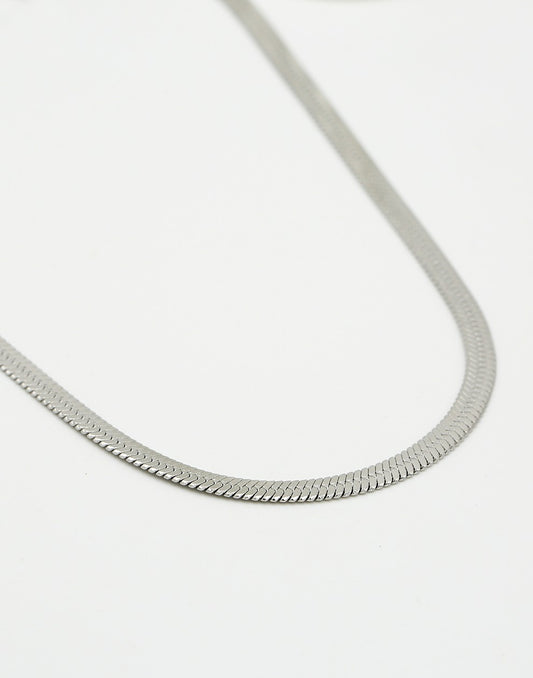 Ketting Snake 5mm zilverkleurig