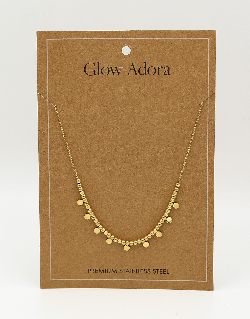 Ketting bolletjes met muntjes goudkleurig