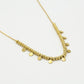 Ketting bolletjes met muntjes goudkleurig