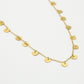 Ketting hangende hartjes goudkleurig