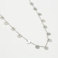 Ketting hangende hartjes zilverkleurig