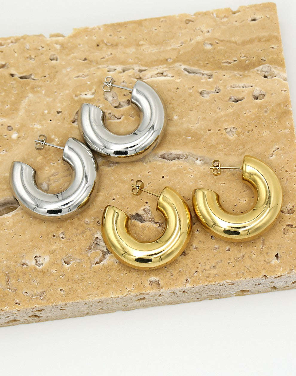 Chunky hoops goudkleurig