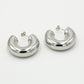 Chunky hoops zilverkleurig