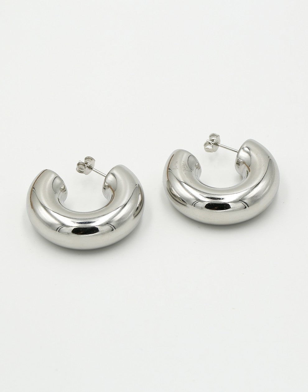 Chunky hoops zilverkleurig