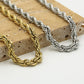 Gedraaide schakelketting chunky goudkleurig