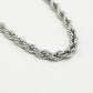 Gedraaide schakelketting chunky zilverkleurig