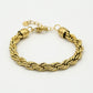 Twisted chunky gold-colored link bracelet