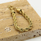 Twisted chunky gold-colored link bracelet