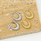 hoops ovaal chunky met patroon in goudkleurig