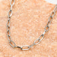 Ketting zilverkleurig schakel ovaal