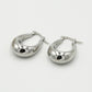 hoops ovaal chunky zilverkleurig