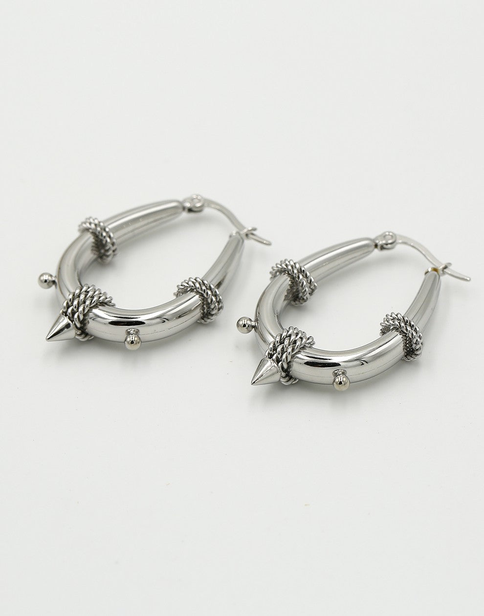 Hoops bali zilverkleurig