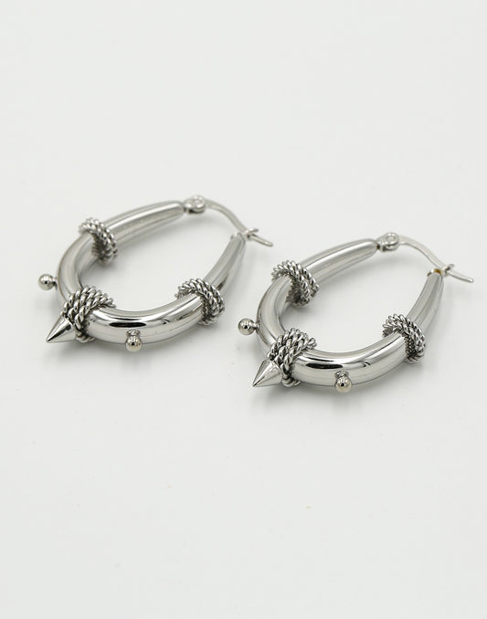 Hoops bali zilverkleurig