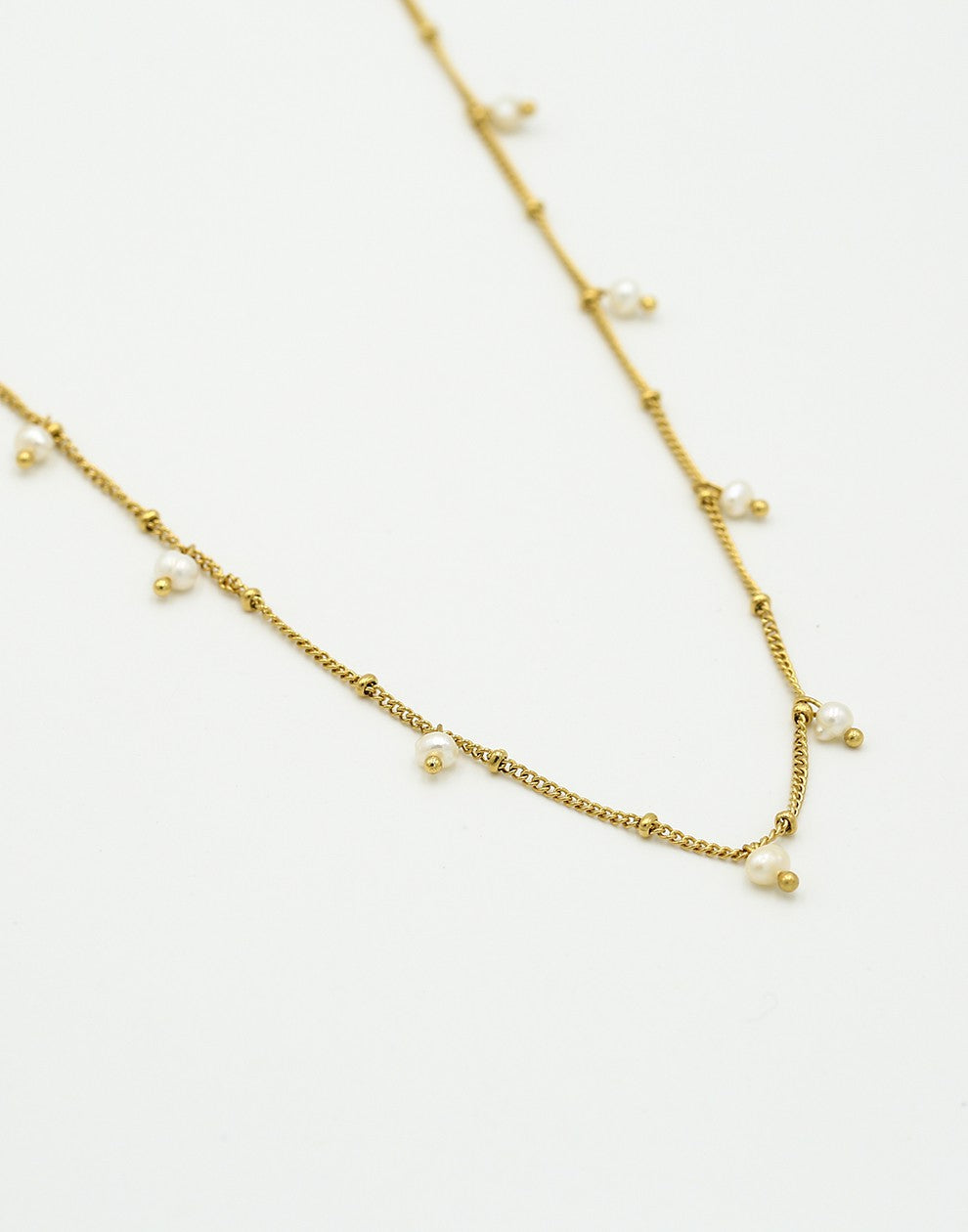 Ketting met parels goudkleurig