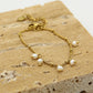 Armband met parels goudkleurig