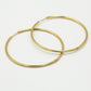Basic hoop oorringen 5cm goudkleurig