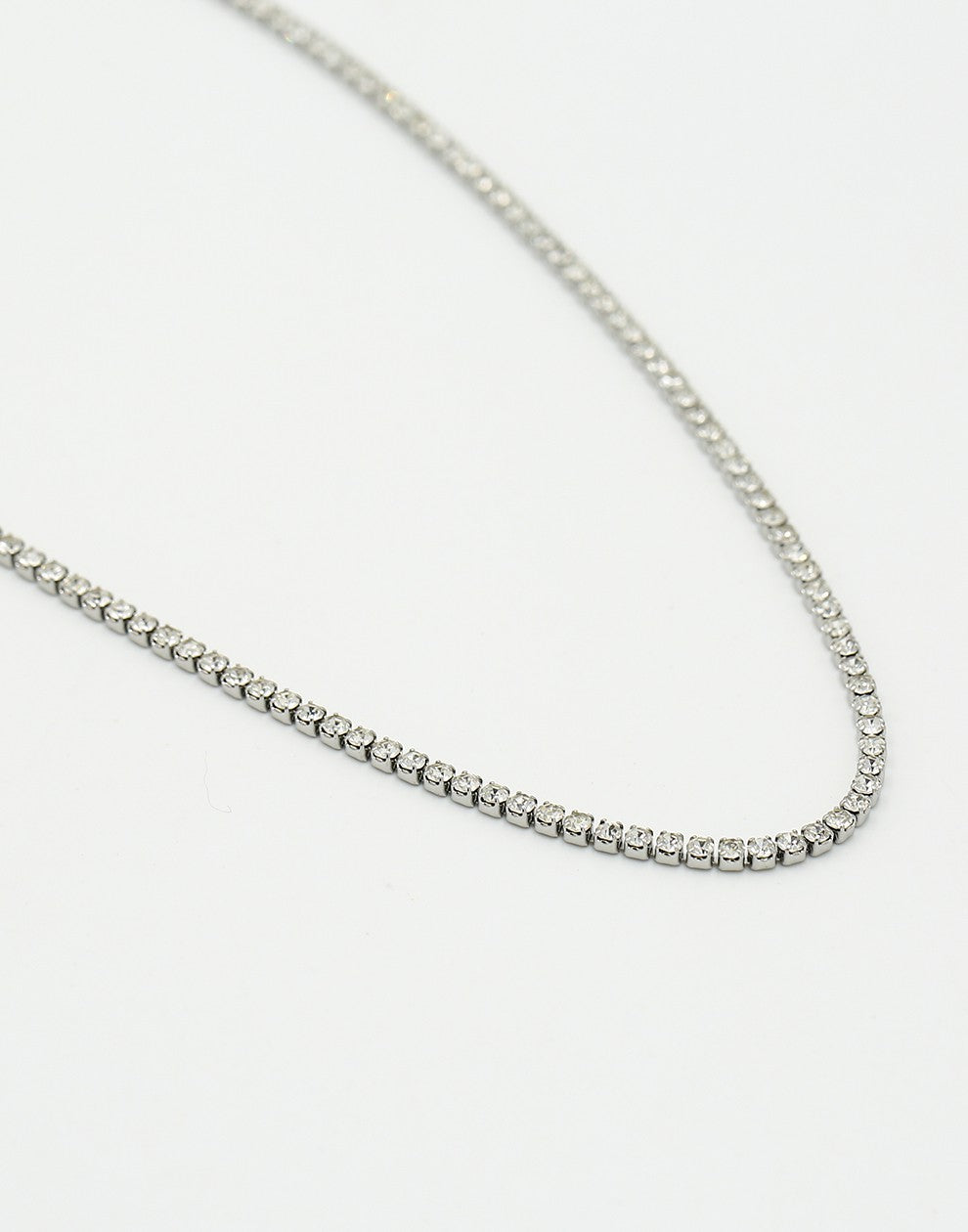 Tennis ketting 2mm zilverkleurig