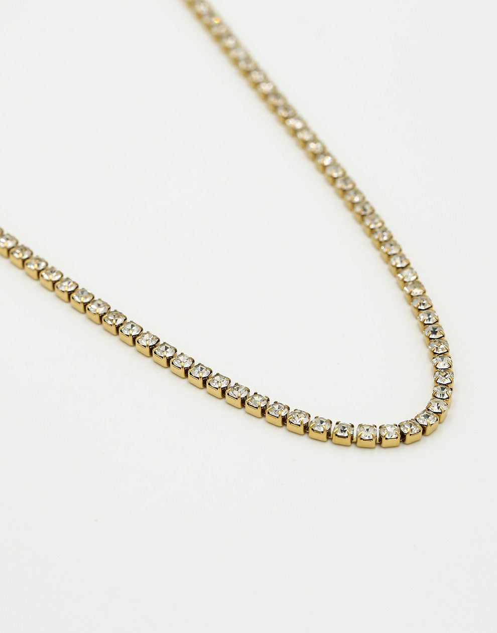 Tennis ketting 3mm goudkleurig