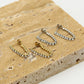 Tennis oorsteker chain zilverkleurig