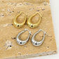 hoops ovaal chunky zilverkleurig
