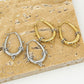 Bali hoops strass zilverkleurig