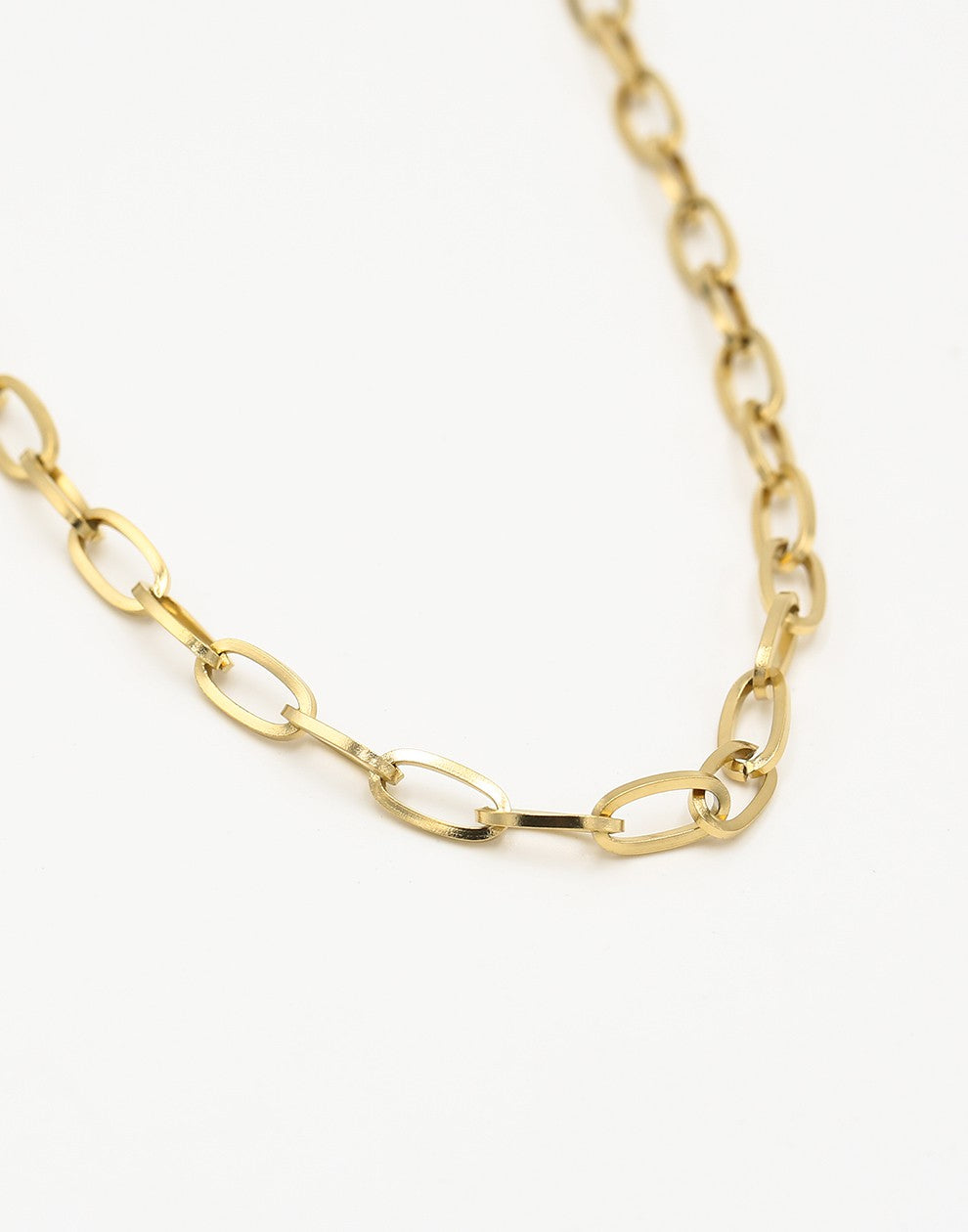 Ketting goudkleurig schakel ovaal