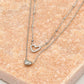 Dubbele ketting met hartjes zilverkleurig