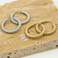 Hoops bolletjes zilverkleurig
