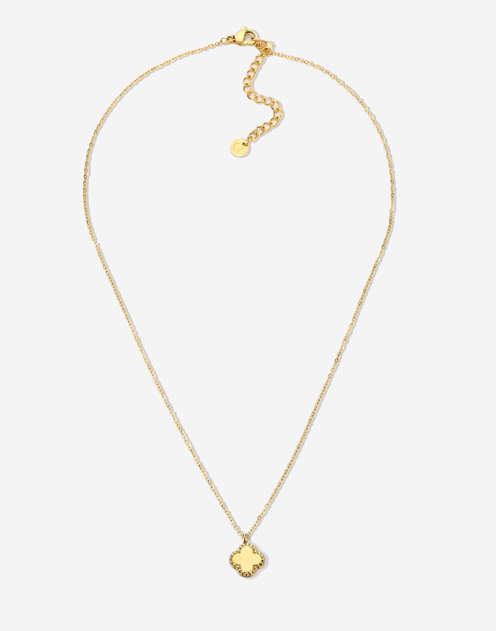 ketting met klaver goudkleurig