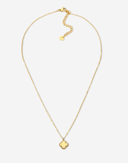 ketting met klaver goudkleurig