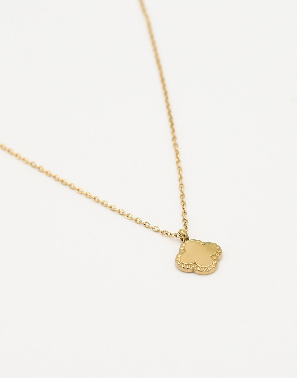 ketting met klaver goudkleurig
