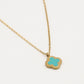 Ketting klaver turquoise