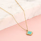 Ketting klaver turquoise