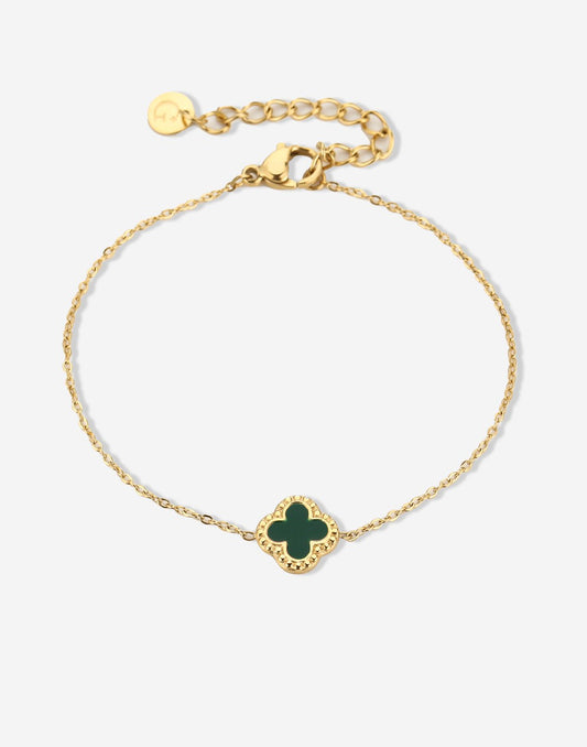 Armband klaver groen