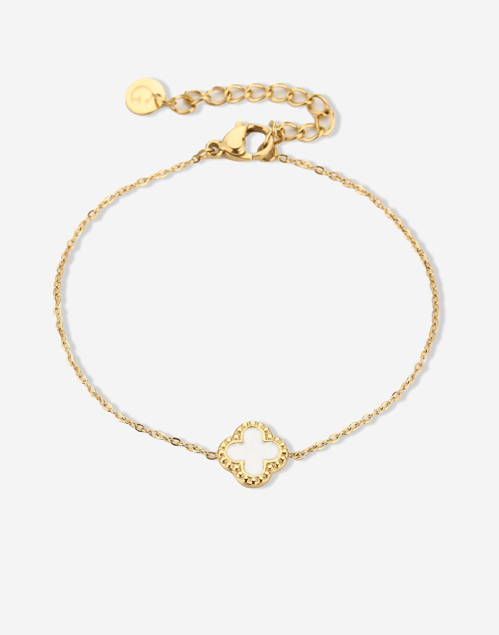 Armband klaver parelmoer