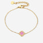 Armband klaver roze