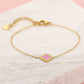 Armband klaver roze