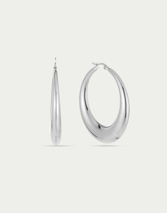 oorringen statement hoops zilverkleurig