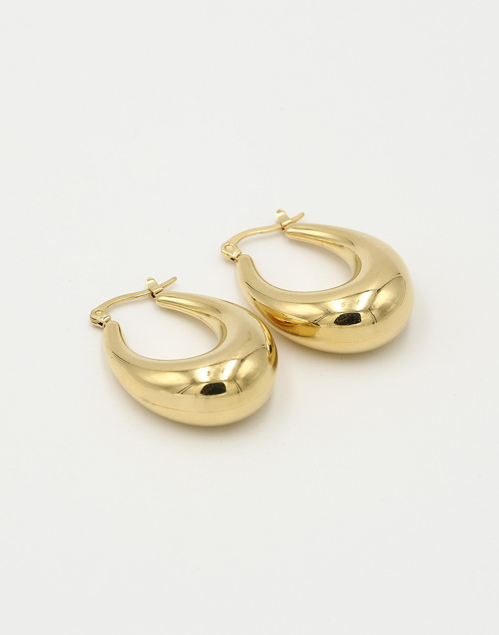 Hoops ovaal chunky xl goudkleurig