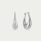 Hoops ovaal chunky xl zilverkleurig