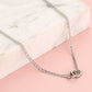 Fijne ketting dubbele hartjes zilverkleurig